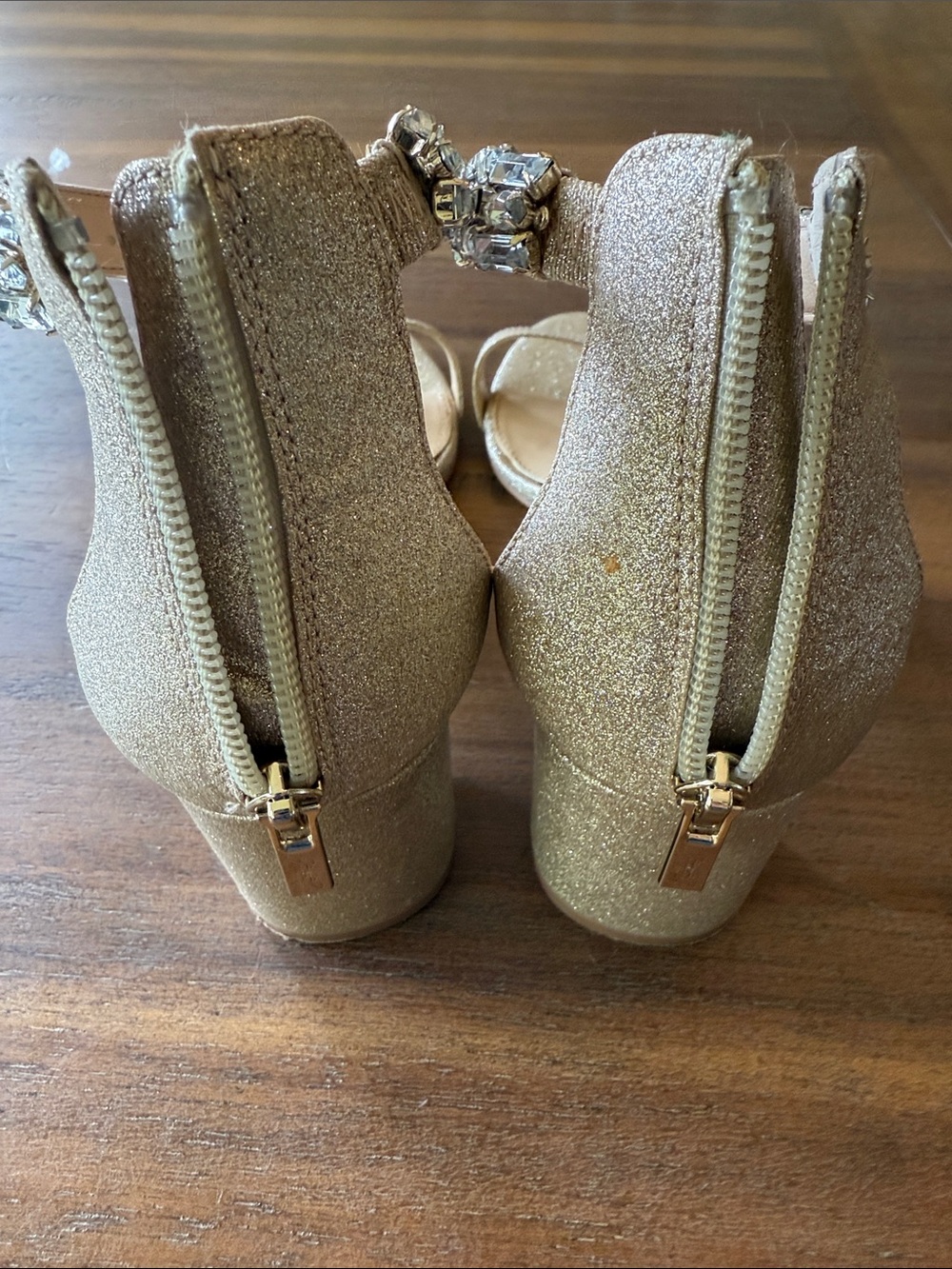 Jewel Badgley Mischka Blush Crystal-Ankle Strap Heel Size 10 - Picture 6 of 14